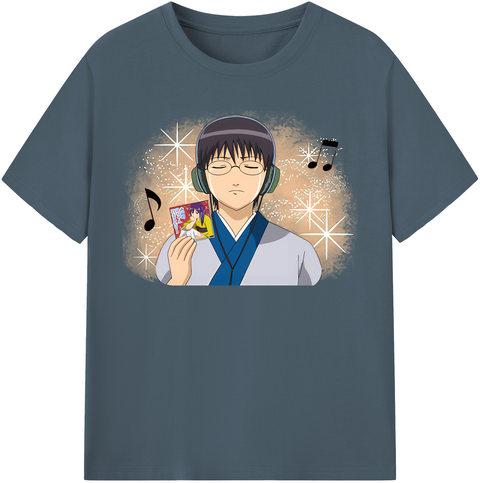 （画像用） ぎんたま 坂田銀時（さかたぎんとき） 神楽 志村新八（しむら しんぱち） GINTAMA Sakata Gintoki Kagura Shimura Shinpachi 綿100％半袖Tシャツ（フロントプリント）